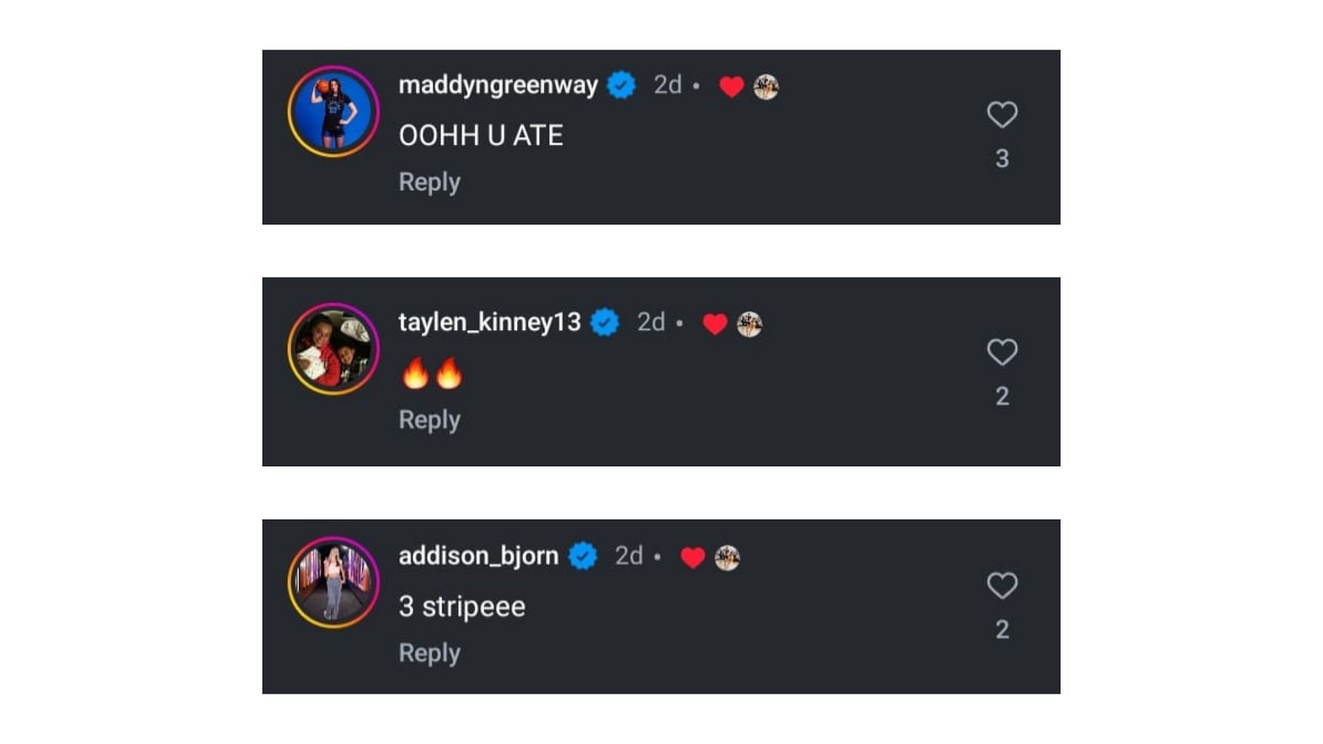 Comments on Kate Harpring's post (image credit: instagram/kate_harpring26)